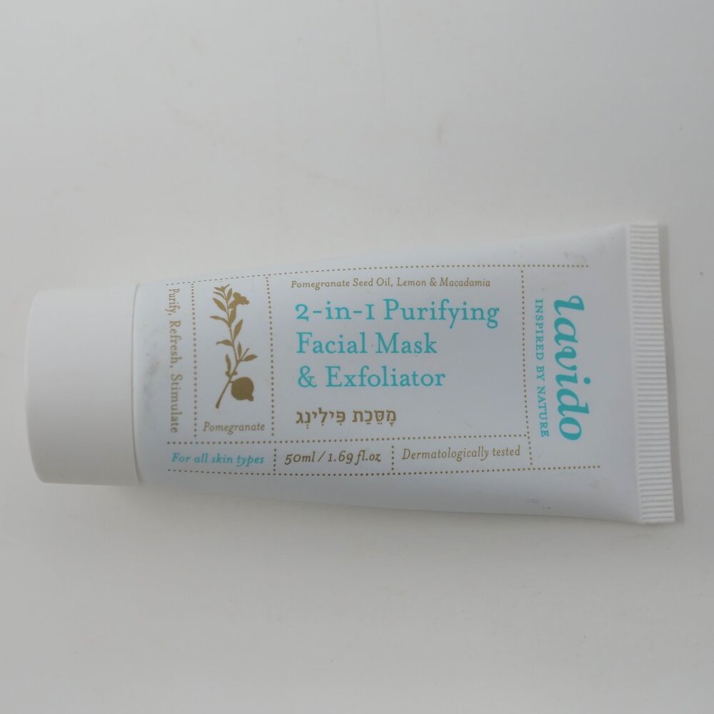 Lavido 2-in-1 Purifying Face Mask and Facial Exfoliator 50ml 1.69 fl oz NEW READ